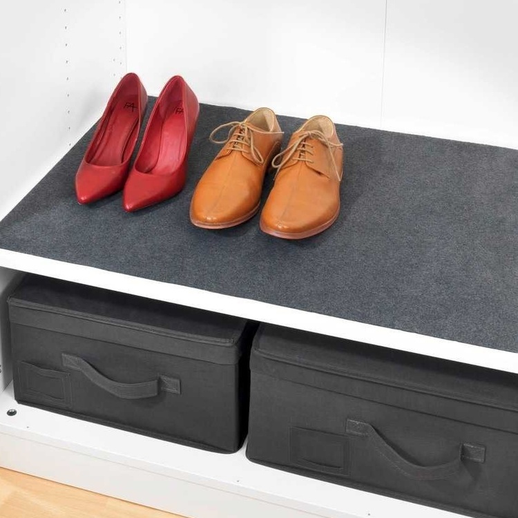 Shelf and Drawer Liner, SOFT FELT MAT, 72 x 54 cm, Dark Grey