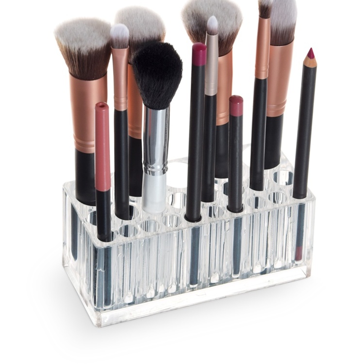 Make-up organizer, 23 compartments, 13 x 5,7 x H 5,5 cm, Clear 