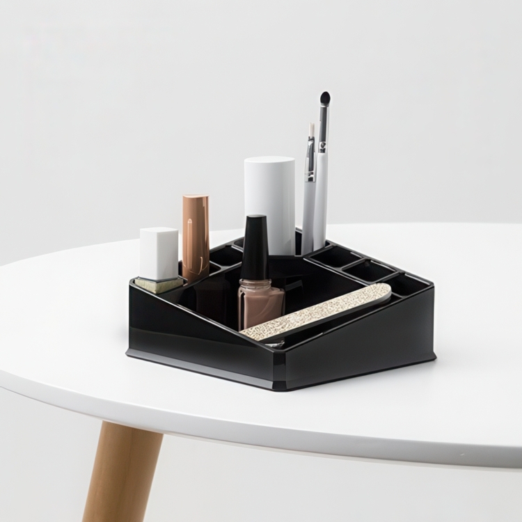 Make up organiser, CONFIGURABLE, 22 x 13 x H 8 cm, Black