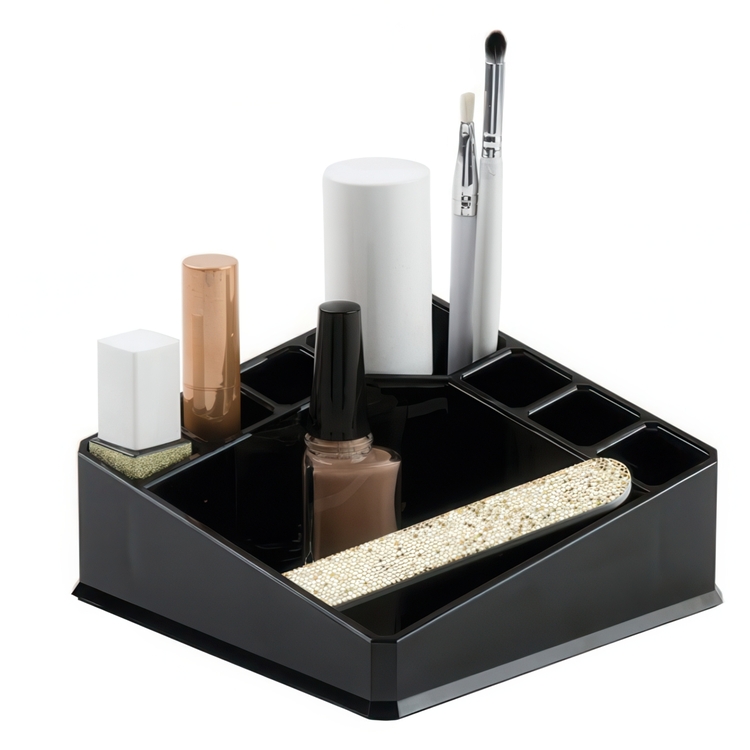 Make up organiser, CONFIGURABLE, 22 x 13 x H 8 cm, Black