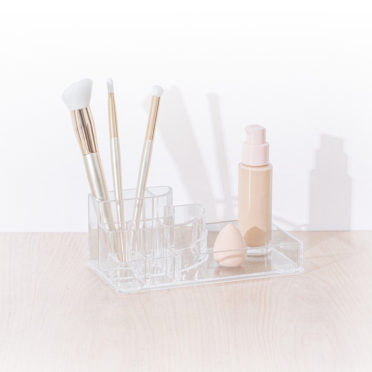 Make up organizer, SELENA ORGANISEUR MAQUILLAGE, 17,3 x 6,6 x H 9,4 cm, Clear
