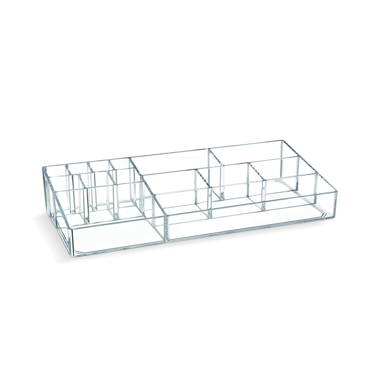 Make up organiser XL, LIVING, 35,5 x 16 x H 6,5 cm, Clear
