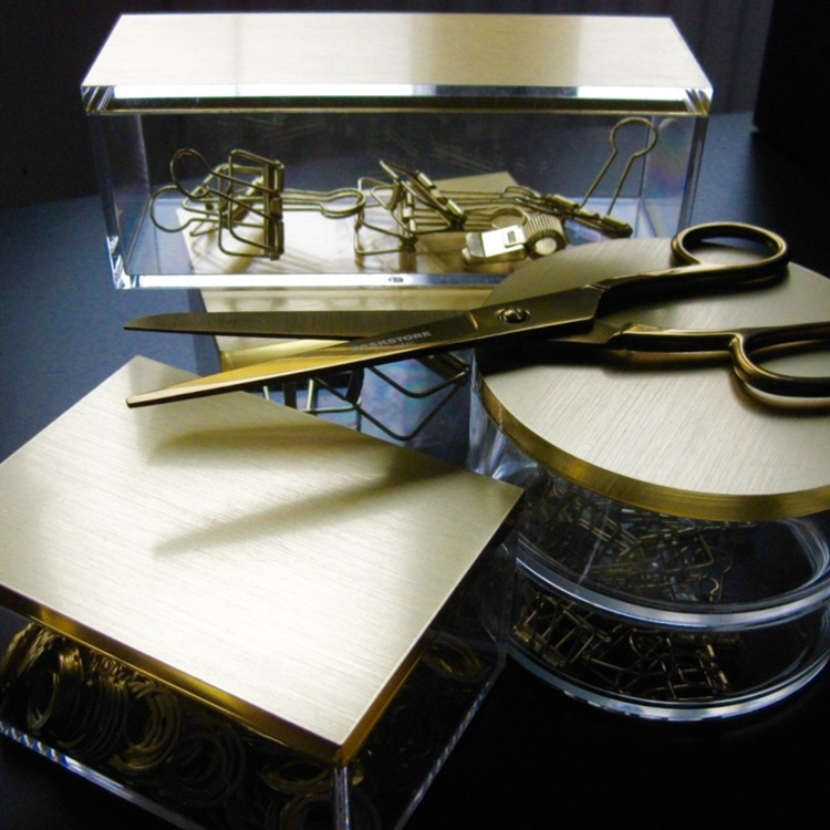 Jewellery Box, Rectangular, GOLD CHEST, 12 x 8,5 x H 7 cm , Clear / Gold