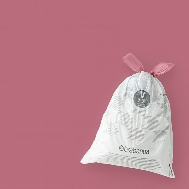 Caddy Liners, 2-3 L Set of 10, BRABANTIA BIN LINERS CODE V, White