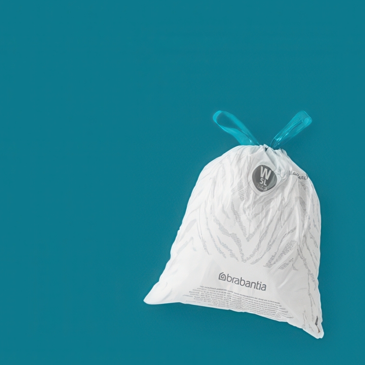 Caddy Liners, 5 L Set of 10, BRABANTIA BIN LINERS CODE W, White