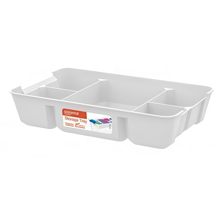 Organising Tray, SISTEMA STORAGE TRAY, 30,5 x 23,5 x H 7 cm, Vit