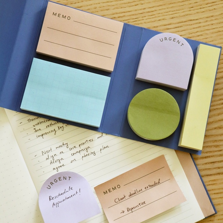  Sticky-Notes, 5 pads, KIKKERLAND, Assorted