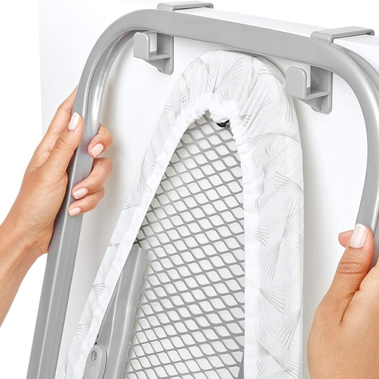 Ironing Board, over door, TABLA DE PLANCHAR ABATIBLE, 110 x 33 cm, White / grey
