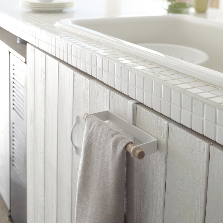 Kitchen Towel Hanger, TOSCA, Yamazaki, Small, White