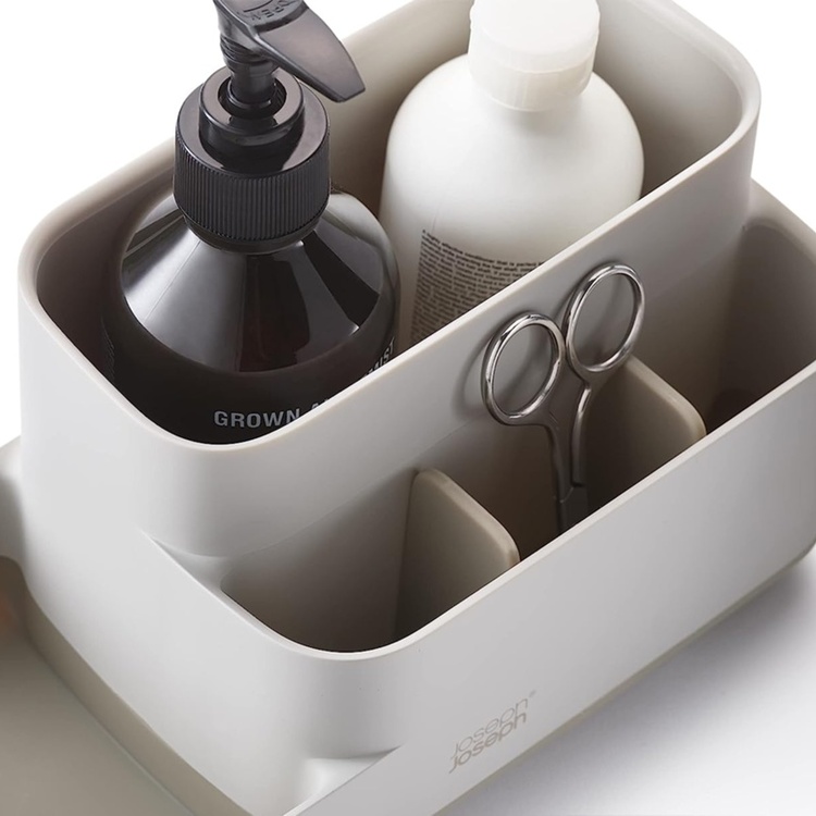 Bathroom Organiser, EASY STORE CADDY ECRU, 25 x 12 x H 11,6 cm, Joseph Joseph, Lifgt Grey