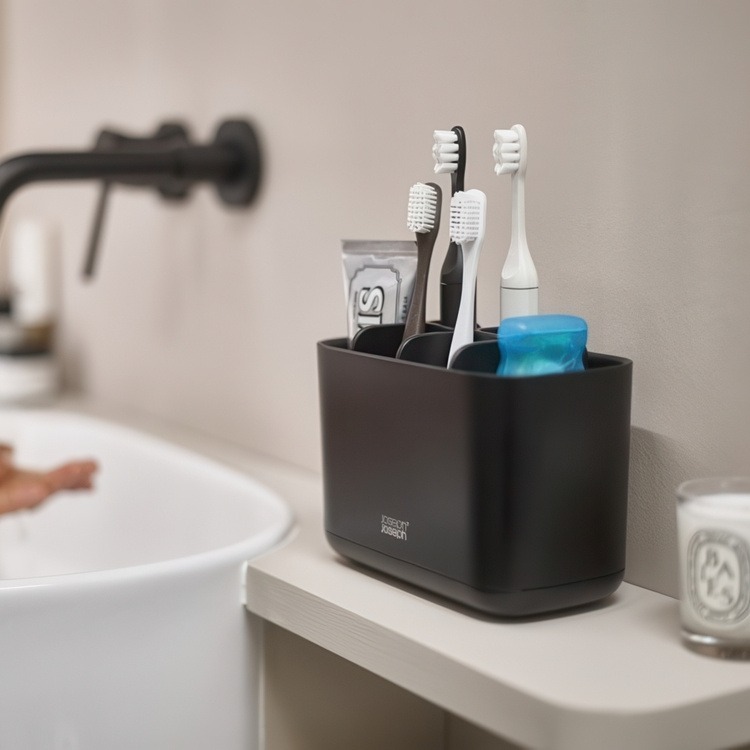 Organiser for electric toothbrushes, EASY STORE, 25 x 12 x H 11,6, Joseph Joseph