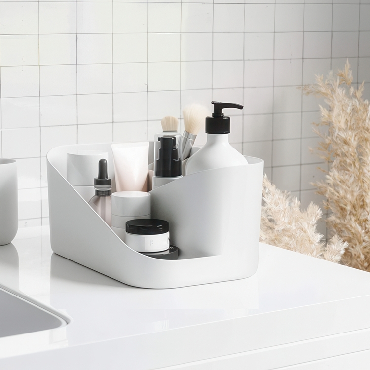Cosmetic Organiser, UMBRA GLAM MAKE UP, 26,5 x 17 x H 12,5 cm, White / Grey