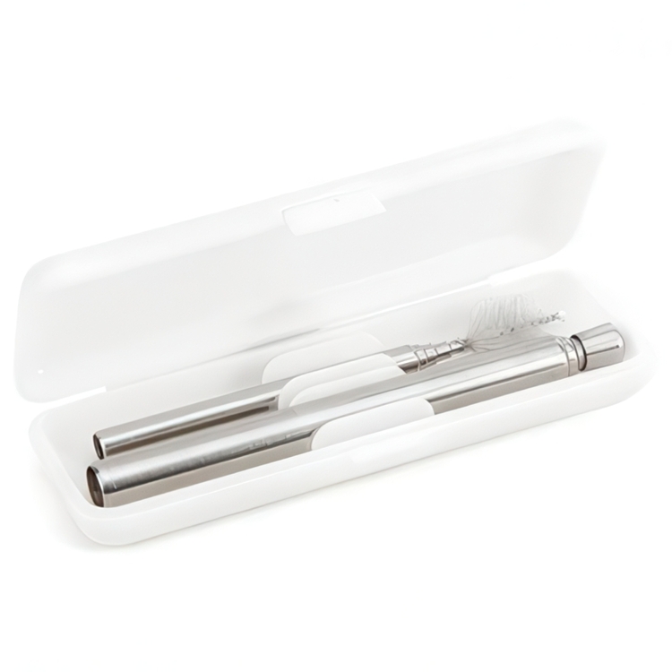 Drinking Straw in metal, extendable, reusable, TRAVEL STRAW, Stainless steel