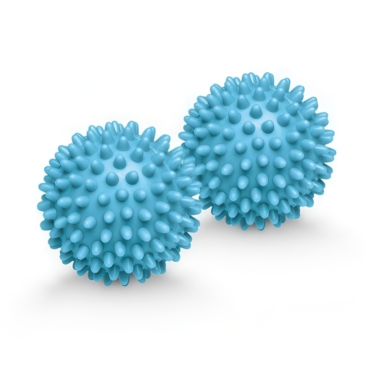 Drying balls for the dryer, Set of 2, SFERE PER ASCIUGATRICE, Ø 7 cm, Blue