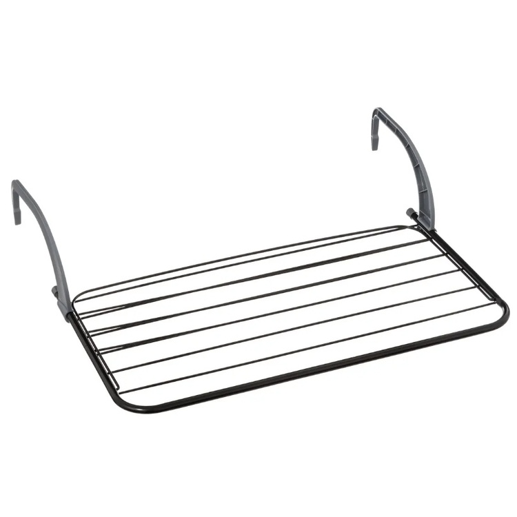 Drying rack, EXTENDING AIRER, 60 x 55 x H 13 cm, Black