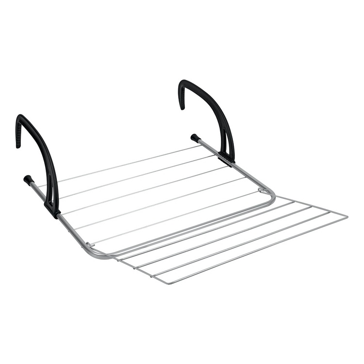 Drying rack, SERAM, 52 x 84 x H 20 cm, Silver / Black