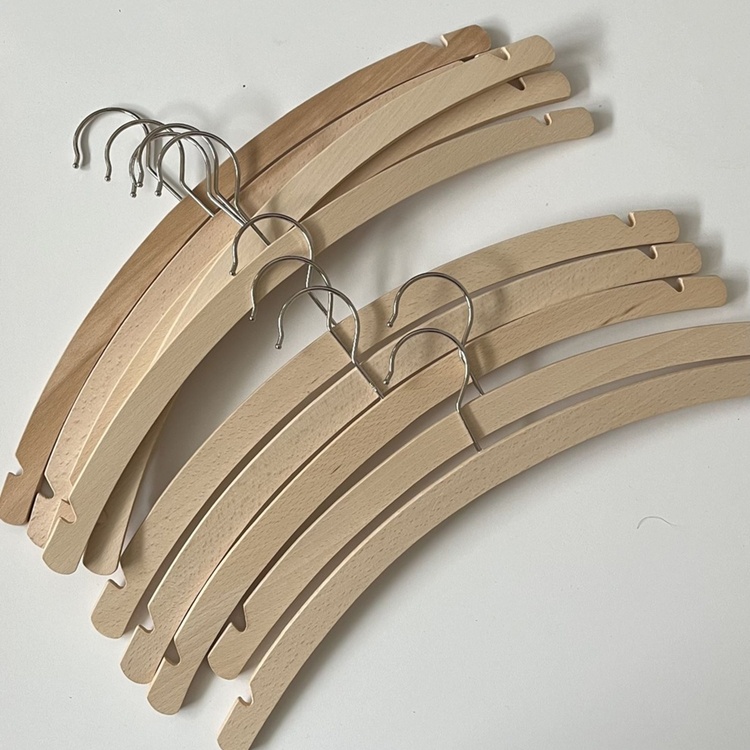Hanger in Wood with skirt holders, MAWA RETRO, 42 cm, Natural