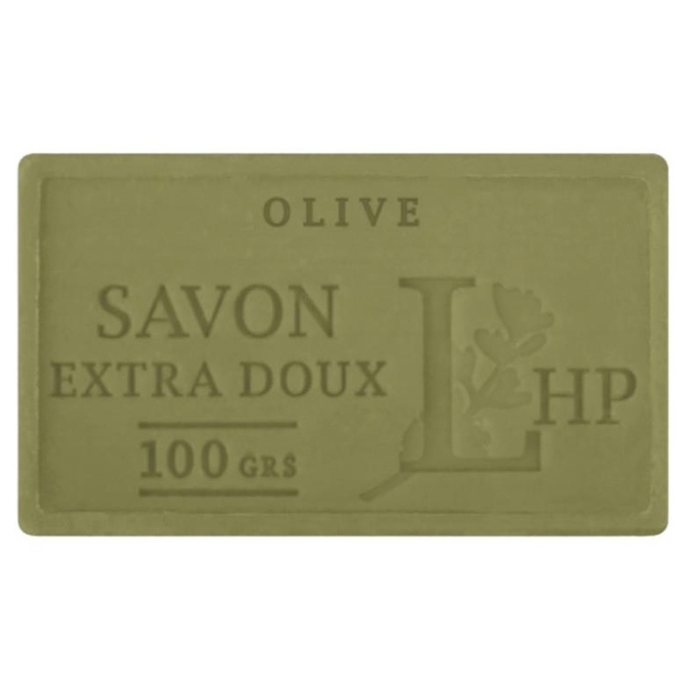Soap with Olive oil, 100 g, SAVON DE MARSEILLE HUILE D'OLIVE, 8,5 x 5 x H 2,5 cm, Olive Green