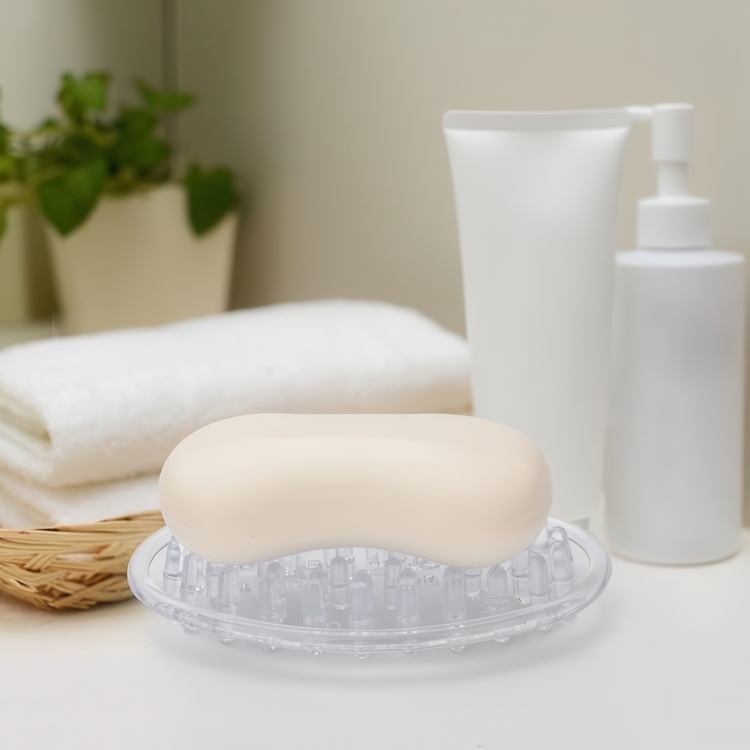 Soap tray, Self Draining, SOAP SAVER, Clear