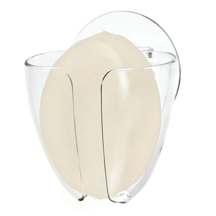 Soap tray with suction cup, SOAP HOLSTER, Clear