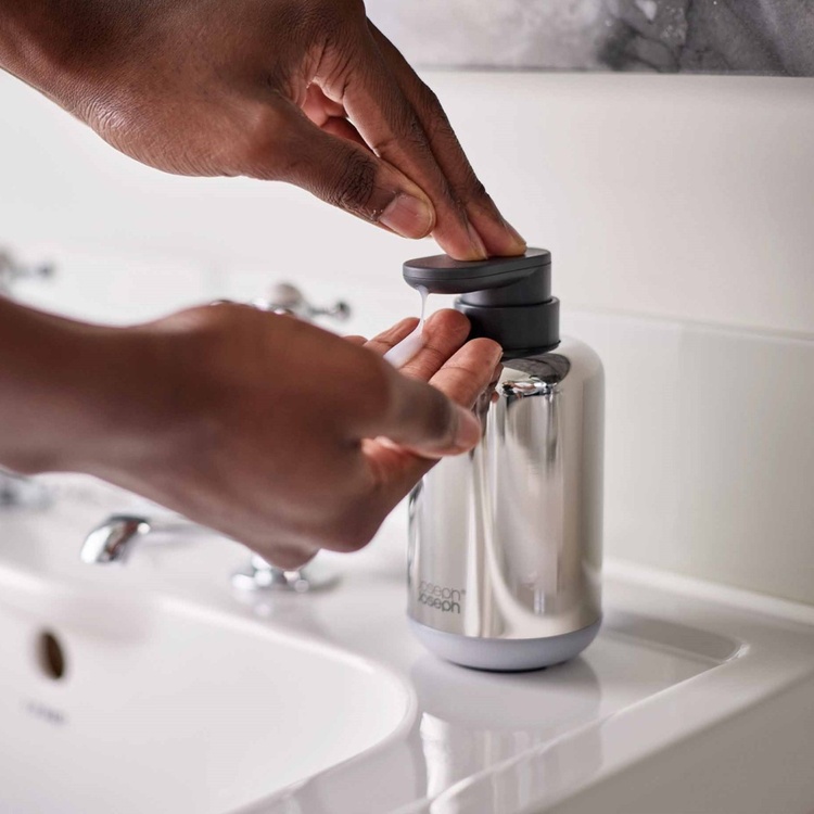 Soap pump EASY STORE LUXE, Joseph Joseph, Ø 7,5 x H 15,8 cm, Stainless Steel