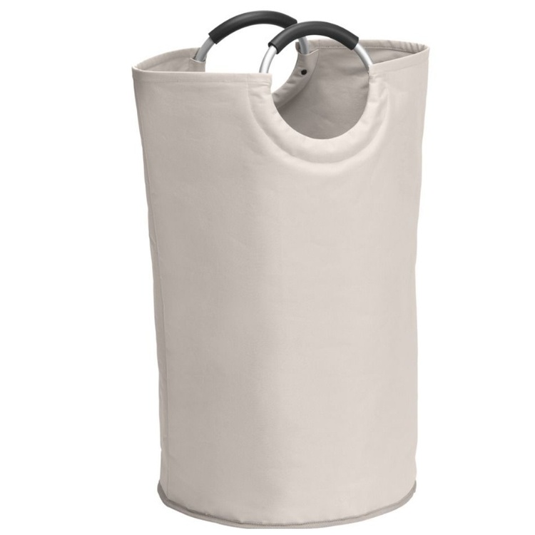 Laundry basket / Bag, 69 L, JUMBO, Ø 38 x H 72 cm, Off white