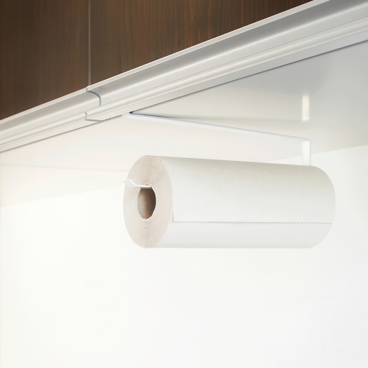 Under shelf holder for kitchen towels, TOWER PAPER TOWEL, Yamazaki, White