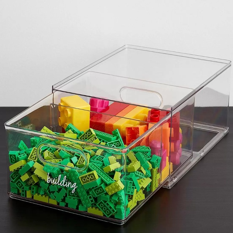 Storage Drawer with divider, THE HOME EDIT ALL PURPOSE DRAWER, 27,3 x 35,6 x H 17 cm, Transparent