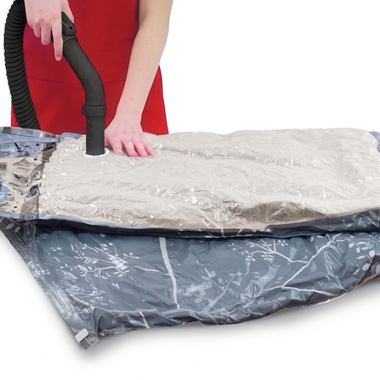 Vacuum bags, Set of 2, DOMO FLAT JUMBO, 110 x 90 cm, Black / transparent