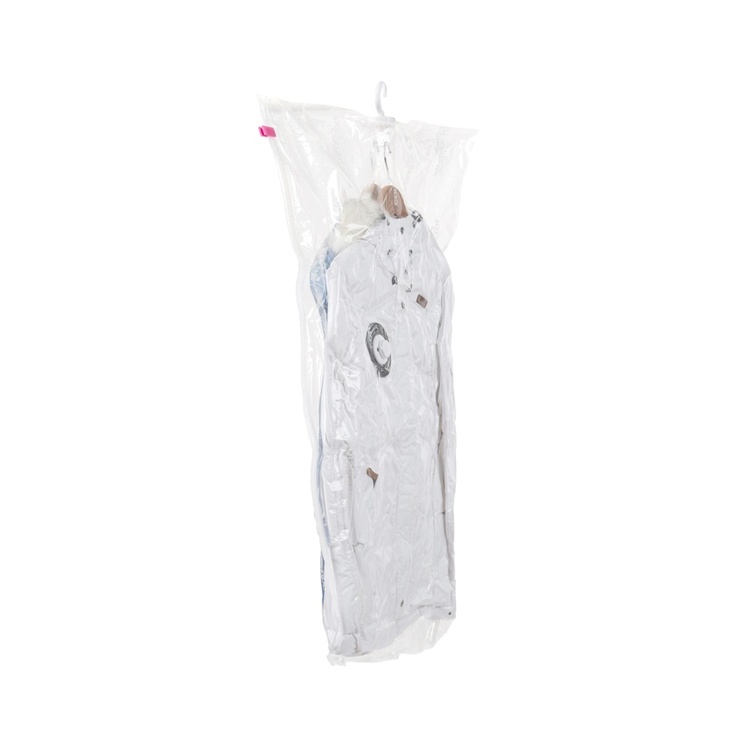 Vacuum bag with hanger, ESPACE SHORT, 70 x 105 cm, Transparent