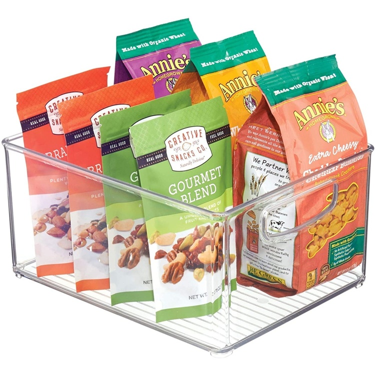 Storage box, High, Short, LINUS CABINET BIN, 20,3 x 25,4 x H12,7 cm, Transparent