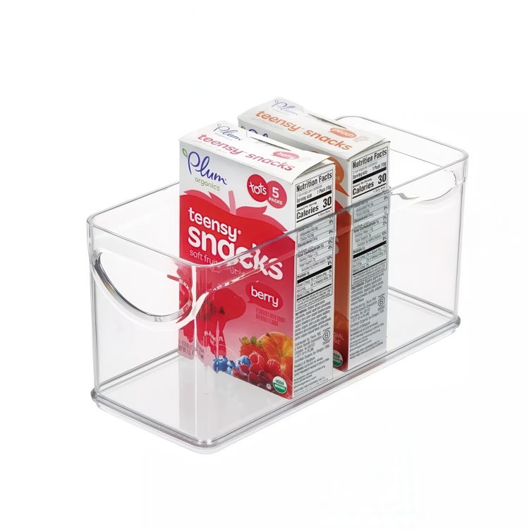Storage Box in clear plastic, RPET CABINET BIN, 25,4 x 10,8 x H 12,7 cm, Transparent