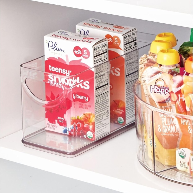 Storage Box in clear plastic, RPET CABINET BIN, 25,4 x 10,8 x H 12,7 cm, Transparent