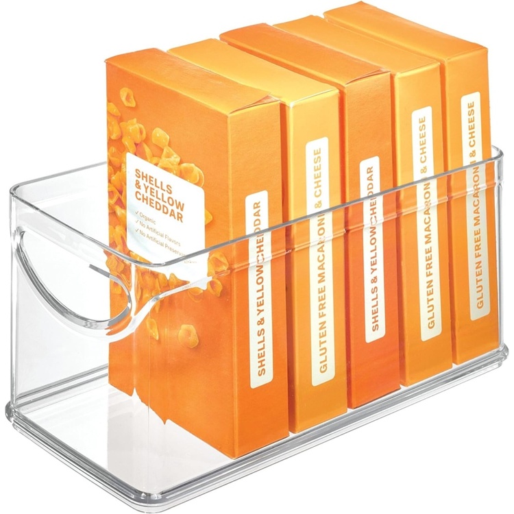 Storage Box in clear plastic, RPET CABINET BIN, 25,4 x 10,8 x H 12,7 cm, Transparent