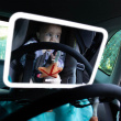LED mirror for child car seat