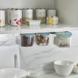 Container Set Under Shelf, 3-piece, CUPBOARD-STORE, Small, Joseph Joseph, Clear / Blue