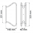 Bicycle Rack, wall mounted, ZINK, H32,5 cm, Steel