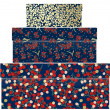 Boxes, nest of 3, WINTER GARNET, Blue / Red