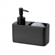 Dish-washing liquid pump with storage, RESA, 14,5 x 6 x H 14,3 cm, Black