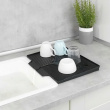 Dish Rack with Drip Mat, NELIA, 34 x 40 x H 25 cm, Black