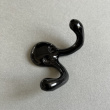 Double hook in metal, EXMEZ, 6,5 cm, Black