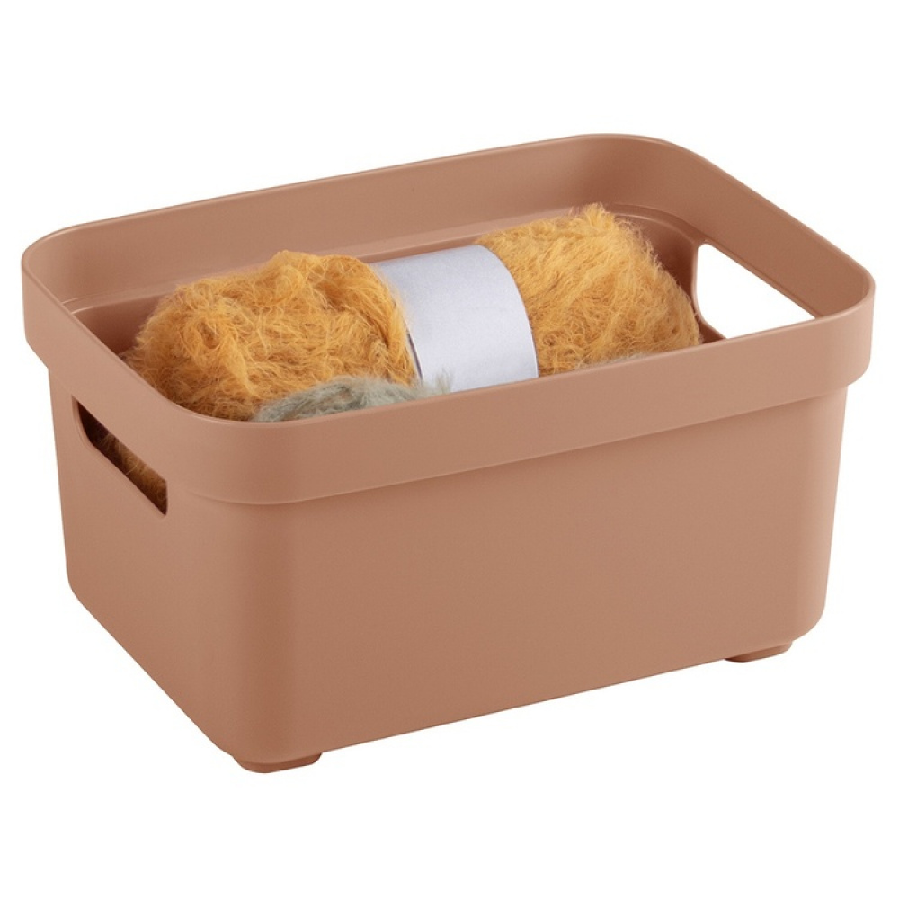 Storage Basket, 2,5 Liter, SIGMA BASKET MINI, 17,7 x 12,8 x H 9,3 cm, Teracotta in the group Storage / Storage boxes at SmartaSaker.se (40763)