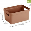 Open storage box 5L, 25.2x17.5x12.2cm