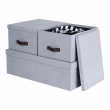 Storage boxes, Canvas Laminate, INGE, Set of 3