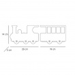Shelves in metal, TRAIN BOOK SHELF, White