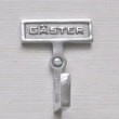 Hook with sign, GÄSTER, H 7 cm, Exmez, Aluminium