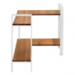 Shelf for spices, ACACIA CORNER SHELF, 30 x 30 x H 33 cm, White / Brown
