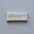 Sign, VÄNNER, 5 x H 2 cm, Exmez, Silver