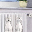Hanging humidifier, Ceramic, Set of 2, NICE WHITE CATS, White