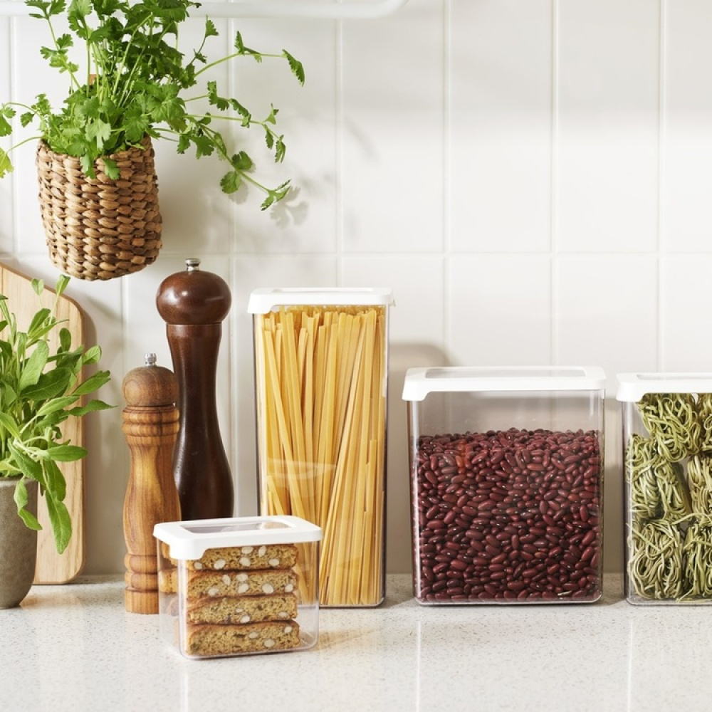 Transparent container, Airtight, 0,8 L, VISION, Clear / White in the group Storage / Kitchen storage / Storage jars / SmartStore storage jars at SmartaSaker.se (41672)
